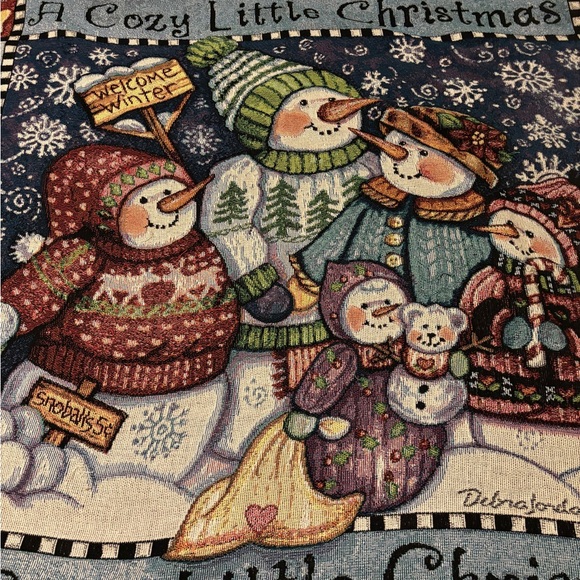 A Cozy Little Christmas Blanket Throw Fringed 50“ X 60” Debra Jordan Bryan - Picture 4 of 9
